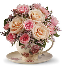 Teleflora's Victorian Teacup Bouquet from Olney's Flowers of Rome in Rome, NY